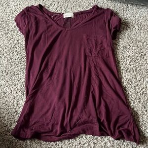 Burgundy tee shirt